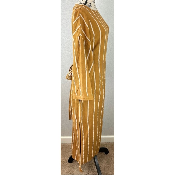 Shades of Grey by Micah Cohen 100% Cotten Lagenlook striped Midi Dress, Small - Picture 3 of 10